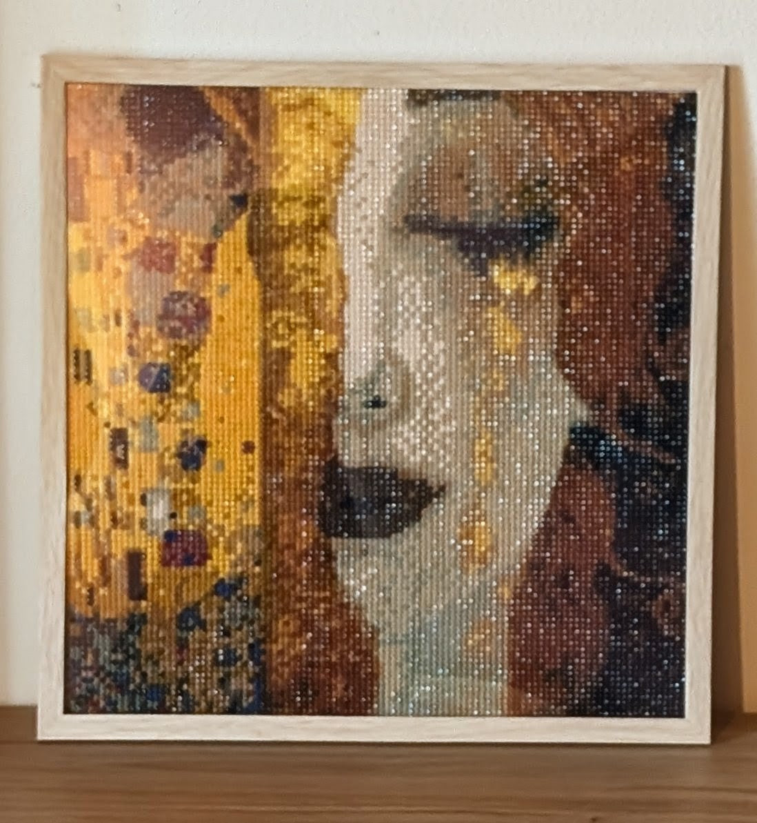 Quadro diamond painting ispirata a "Lacrime d'oro" di Gustav Klimt