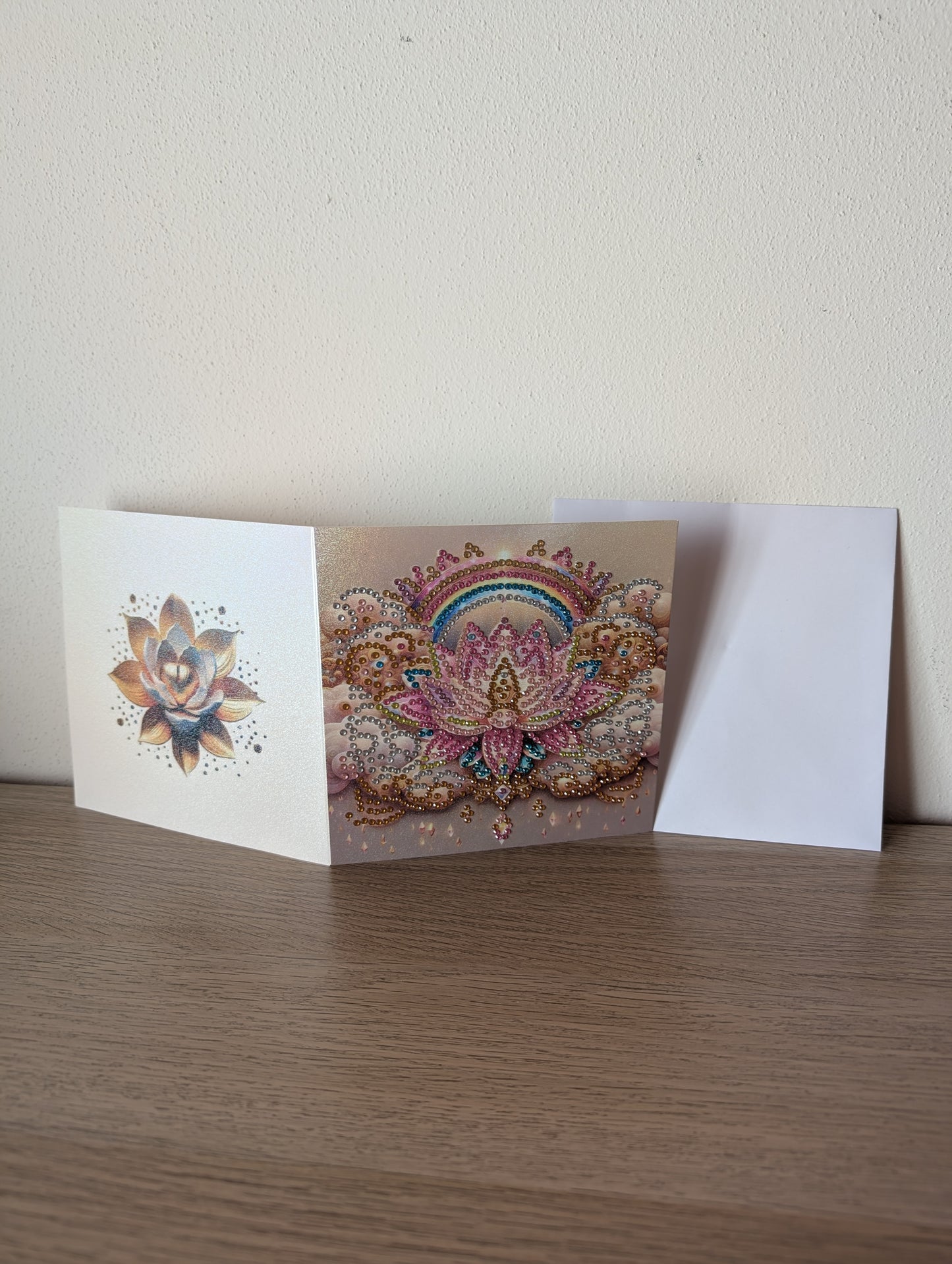 Scintille di luce: biglietto d'auguri fatto a mano