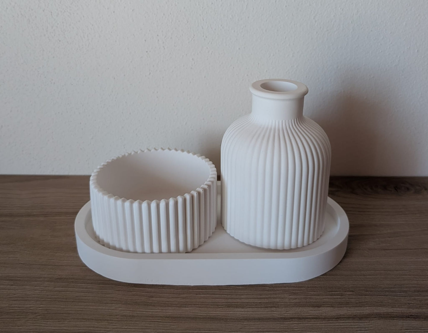 Tris decorativo bianco minimal