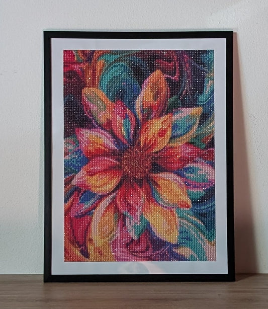 Quadro diamond painting floreale multicolor