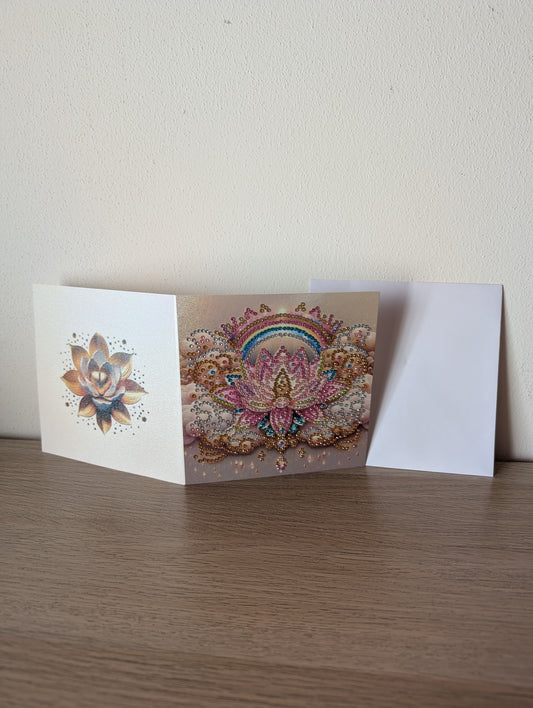Scintille di luce: biglietto d'auguri fatto a mano