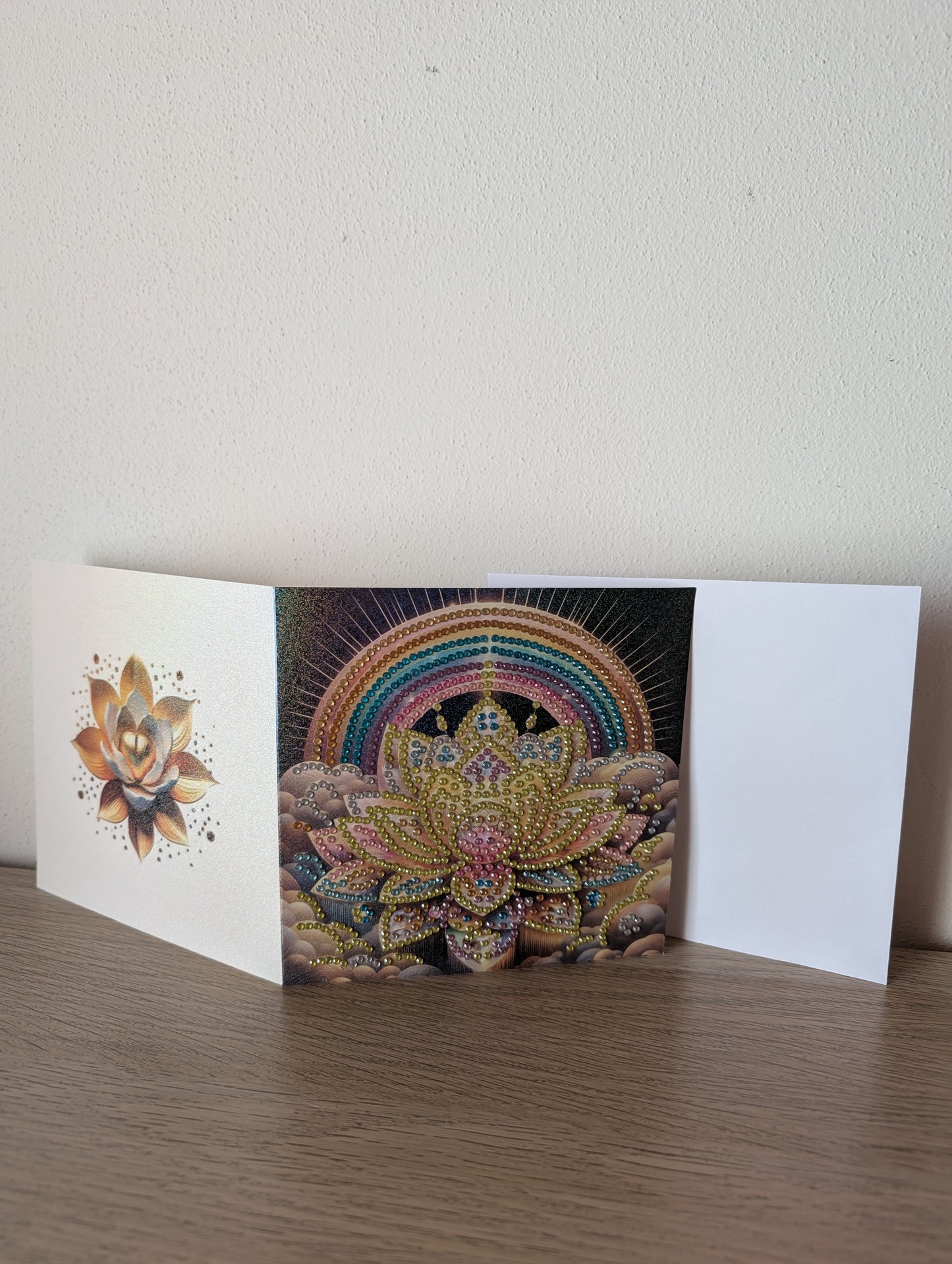 Scintille di luce: biglietto d'auguri fatto a mano